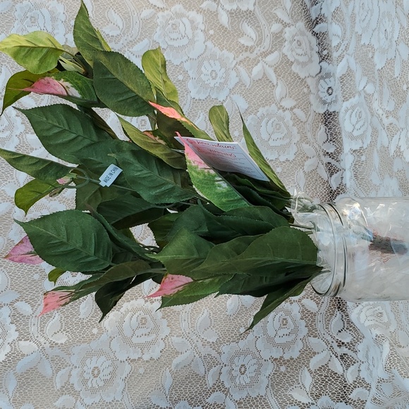 Home Interiors NEW Pink tip green bush 16" high Faux Floral Arrangements - Picture 5 of 7